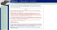 Desktop Screenshot of bantransfats.com